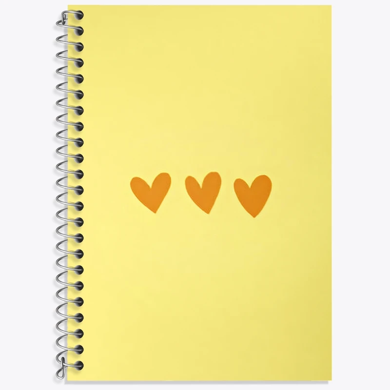 دفتر زبان 50 برگ خندالو مدل سه خط طرح قلب کد F3695