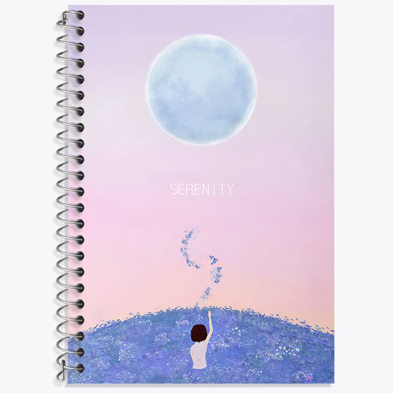 دفتر زبان 50 برگ خندالو مدل دو خط طرح دخترانه فانتزی کد N8181