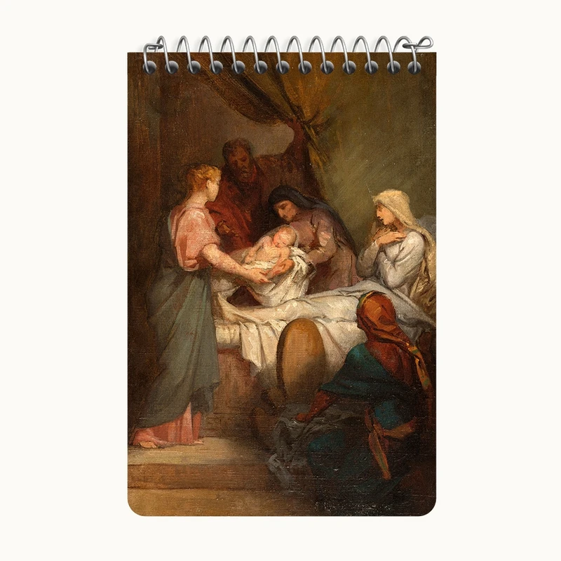 دفتر یادداشت 50 برگ خندالو طرح نقاشی تولد باکره اثر نلی ژاکمارت کد F12452