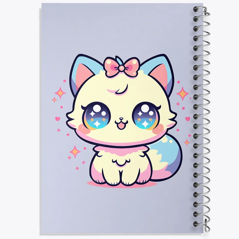 دفتر مشق 50 برگ خندالو طرح گربه کیوت کد N6445