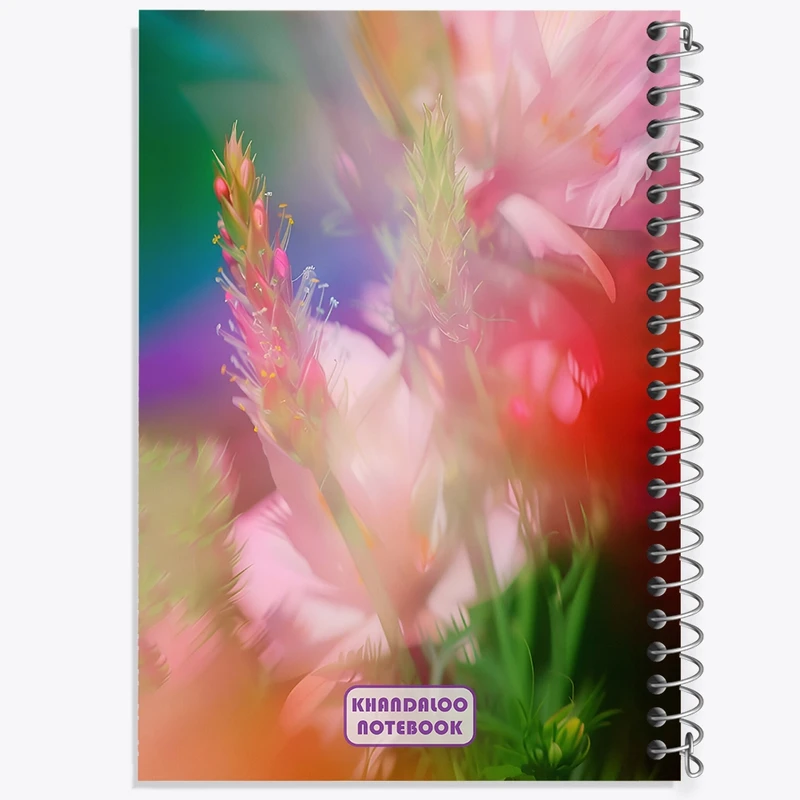 دفتر ژورنال نویسی 50 برگ خندالو مدل نقطه ای طرح گل گلی کد N8918