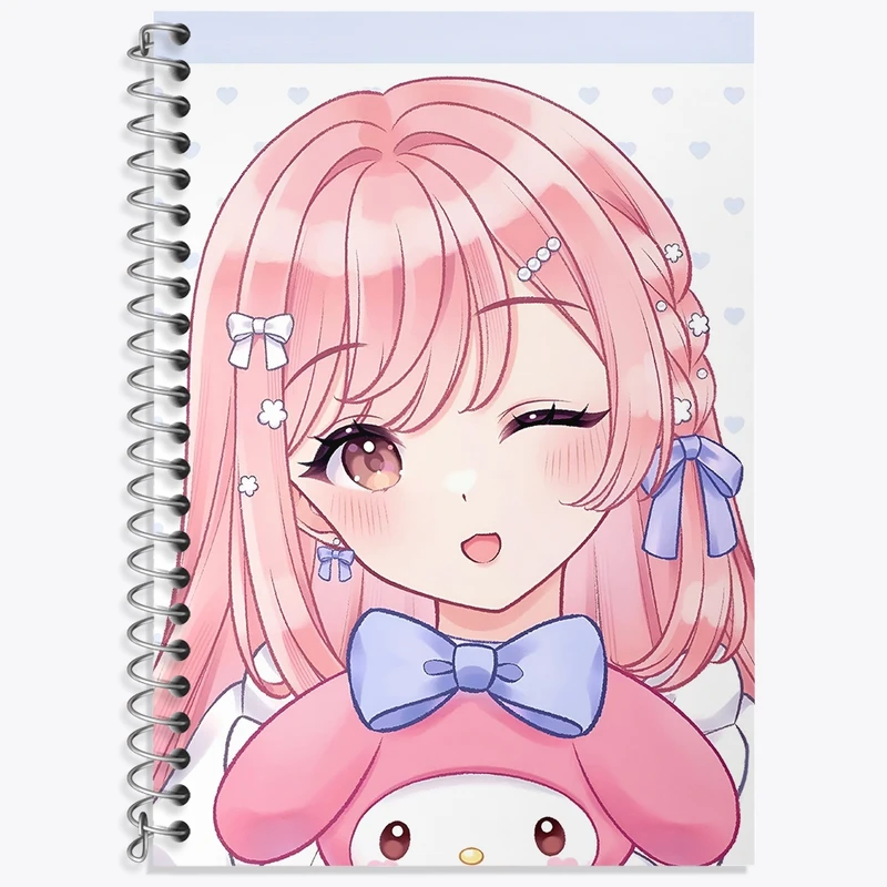 دفتر زبان 50 برگ خندالو مدل سه خط طرح مای ملودی (My Melody) کد N9093