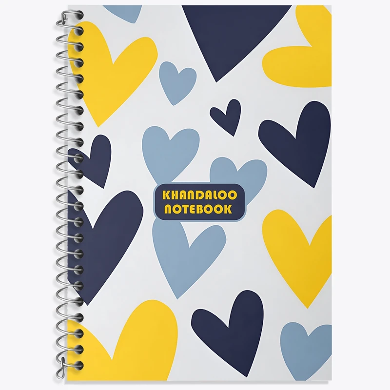 دفتر لغت 50 برگ خندالو طرح پترن قلبی کد N6069