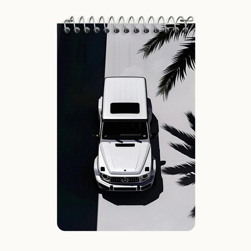 دفتر یادداشت 50 برگ خندالو طرح ماشین بنز کد F6844