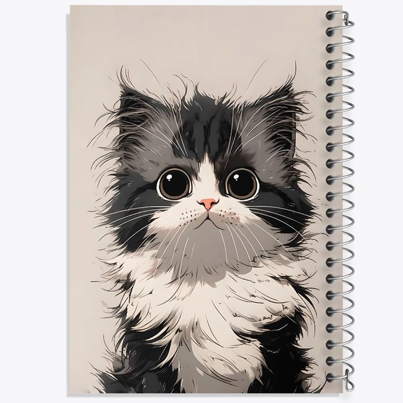 دفتر ژورنال نویسی 50 برگ خندالو مدل نقطه ای طرح گربه (Cat) کد F2940