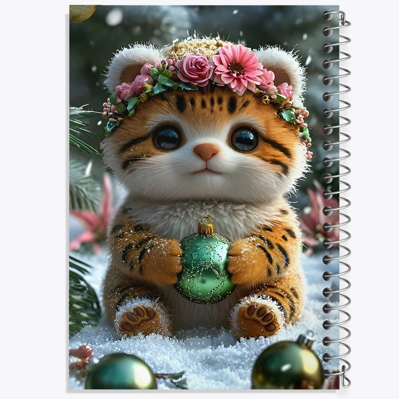 دفتر شطرنجی 50 برگ خندالو طرح ببر کیوت کد F8947