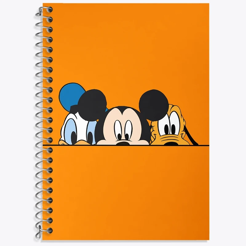 دفتر زبان 50 برگ خندالو مدل سه خط طرح میکی موس کد N7071