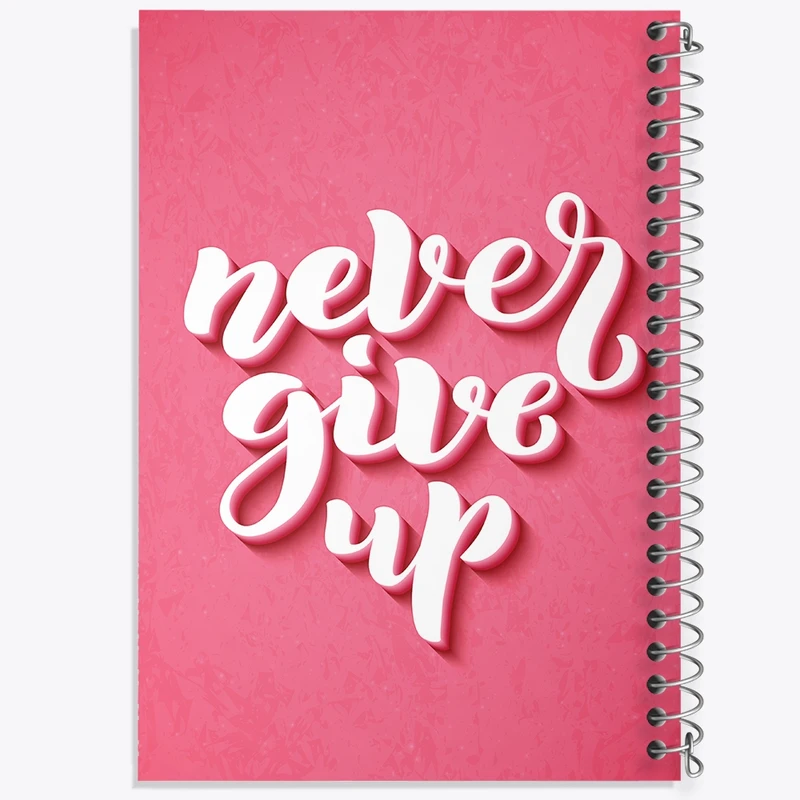 دفتر طراحی 50 برگ خندالو طرح Never Give Up کد N896