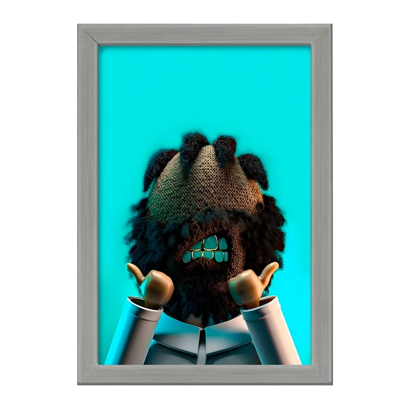 تابلو خندالو طرح مرد پشمالو کد F10459