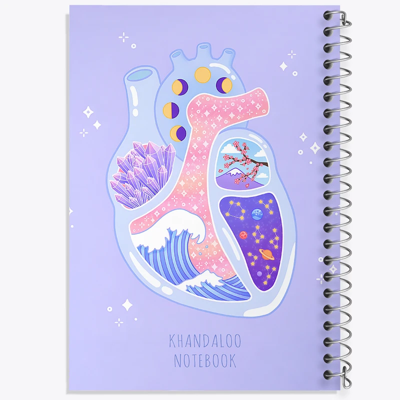 دفتر نقاشی 50 برگ خندالو طرح قلب فانتزی کد N8881