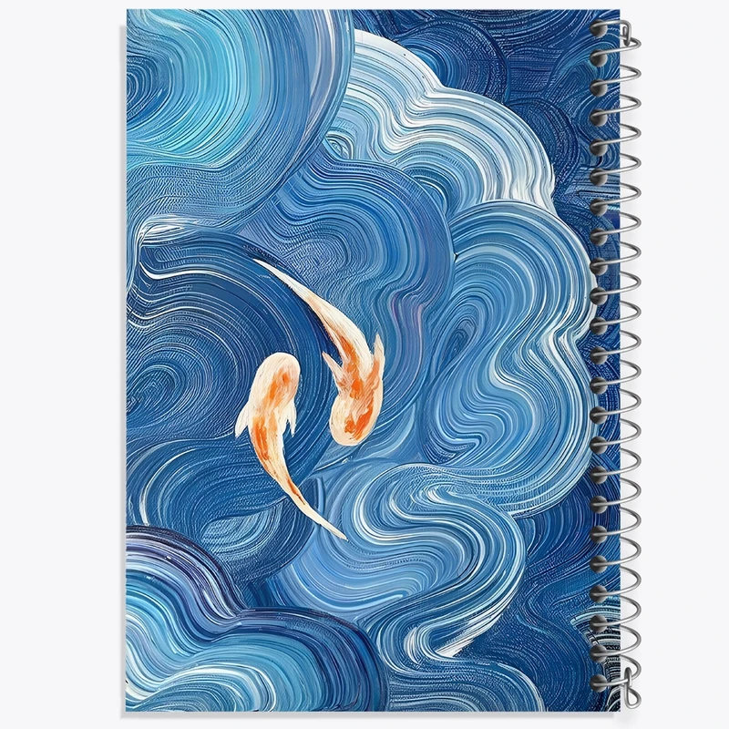 دفتر شطرنجی 50 برگ خندالو طرح ماهی کد F4814