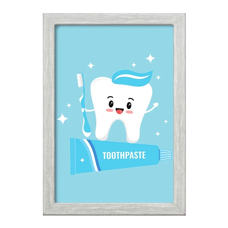 تابلو خندالو طرح دندان و دندان پزشکی کودکانه کد 36735