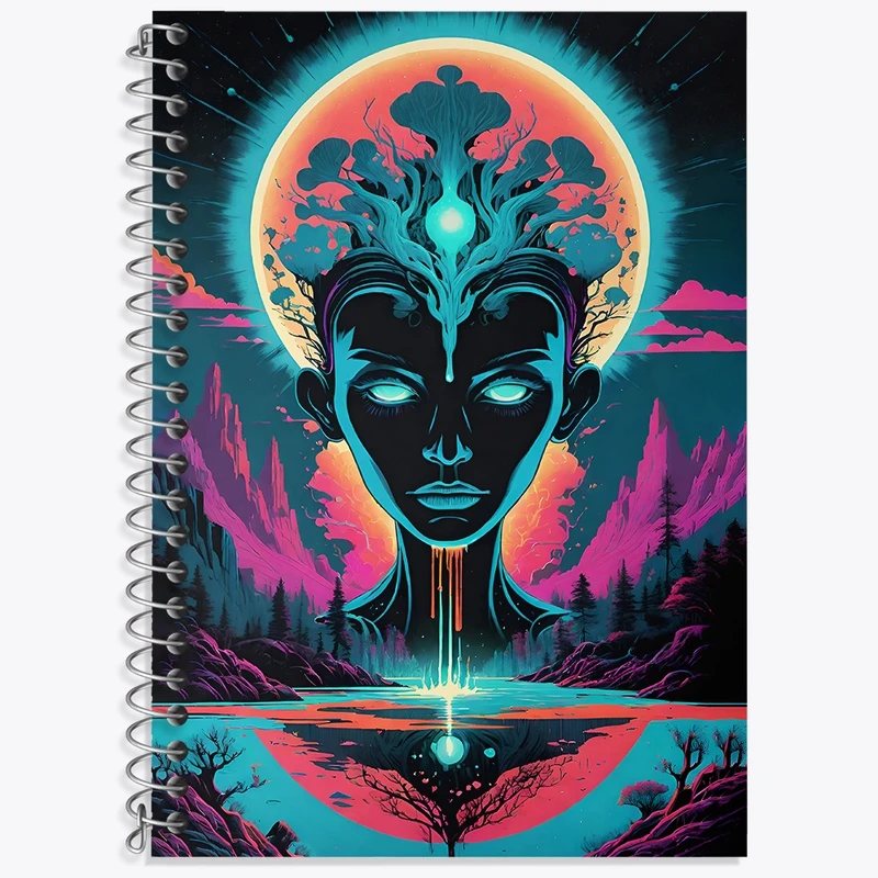 دفتر لغت 50 برگ خندالو طرح زن انتزاعی کد F4667