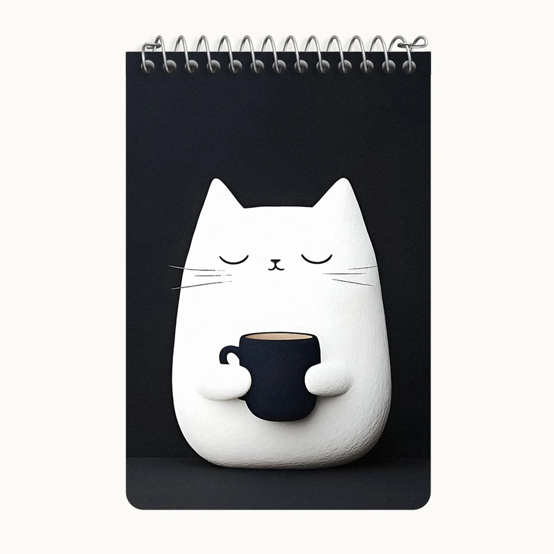 دفتر یادداشت 50 برگ خندالو طرح گربه بامزه کد F5990