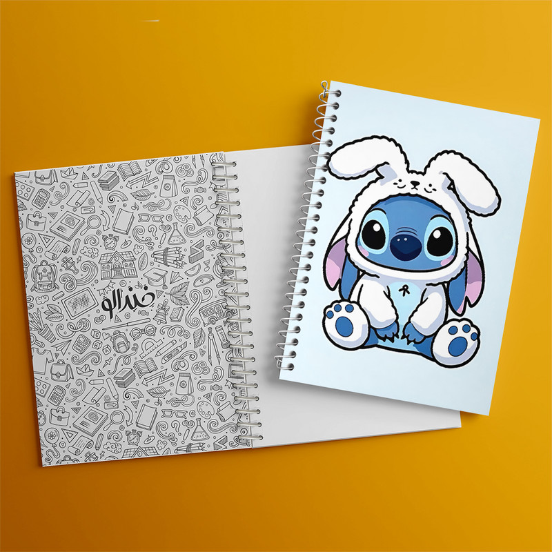 دفتر مشق 100 برگ خندالو طرح استیچ کد N9124