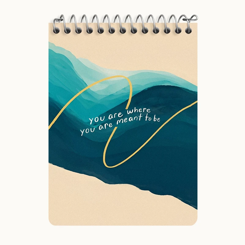 دفتر یادداشت 50 برگ خندالو طرح You Are Where You Are Meant To Be کد N6014