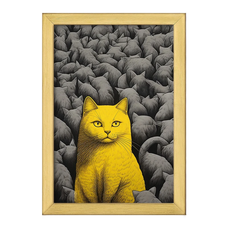 تابلو خندالو طرح گربه (Cat) کد F2891