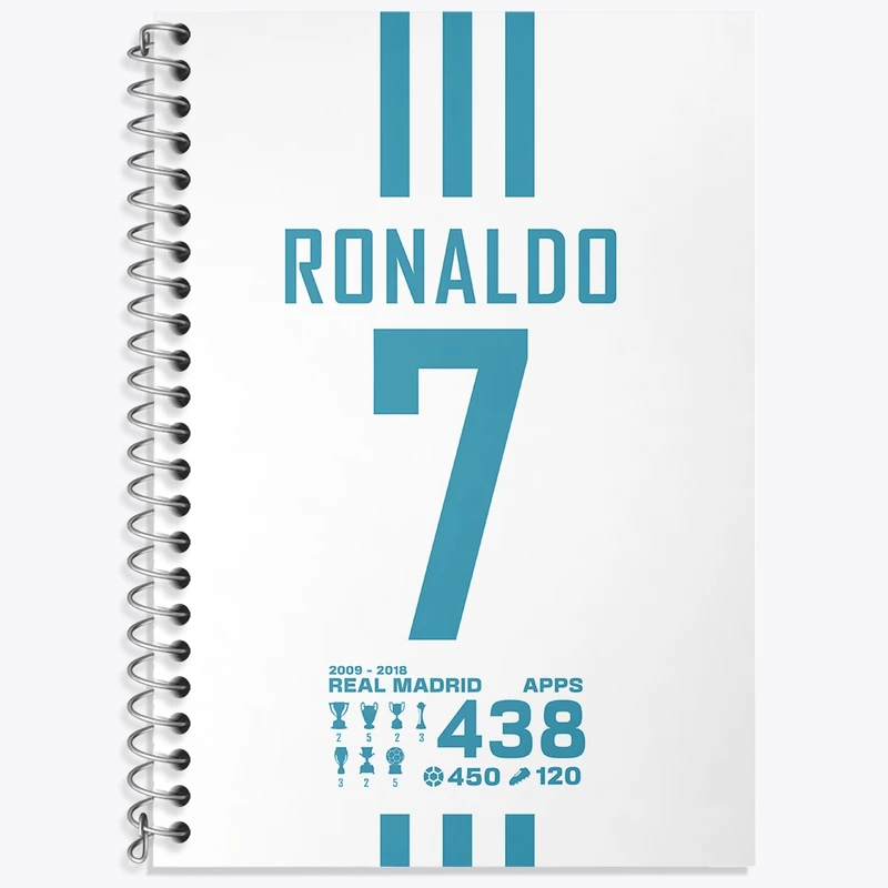 دفتر زبان 50 برگ خندالو مدل سه خط طرح کریستیانو رونالدو کد N8267