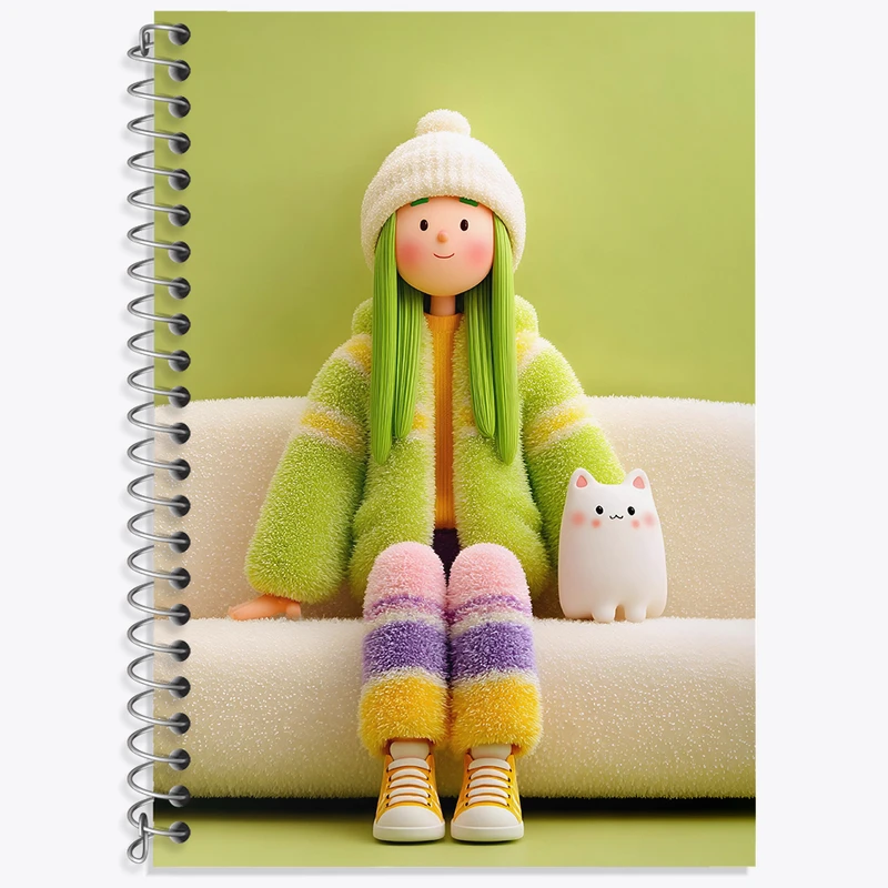 دفتر نت موسیقی 50 برگ خندالو طرح دخترانه بامزه کد N8361