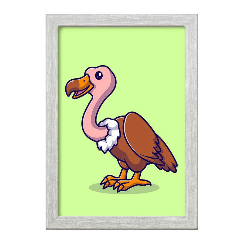 تابلو خندالو طرح حیوانات بامزه کرکس کد 29716