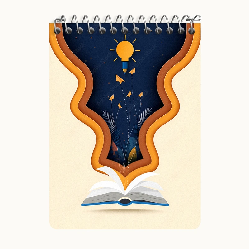 دفتر یادداشت 50 برگ خندالو طرح کتاب کد N6428