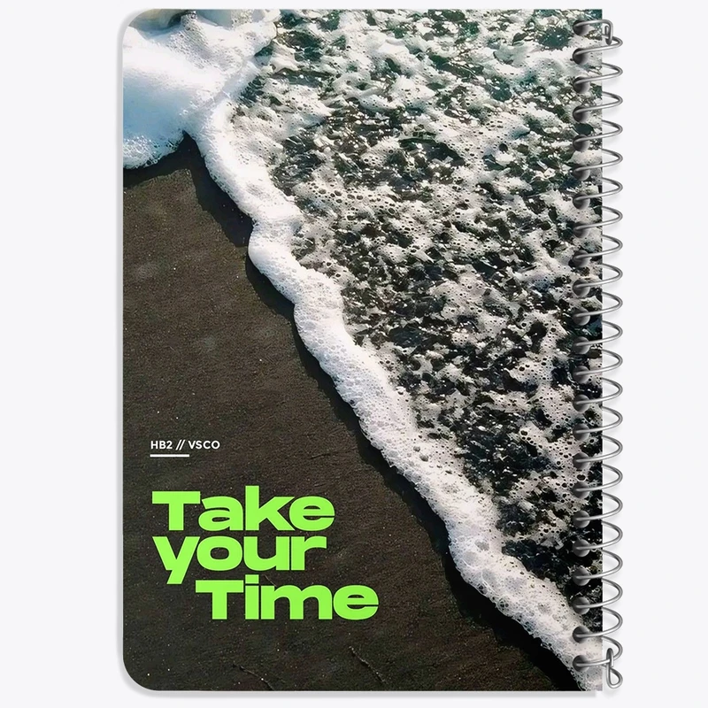دفتر یادداشت 50 برگ خندالو طرح Take Your Time کد F13642