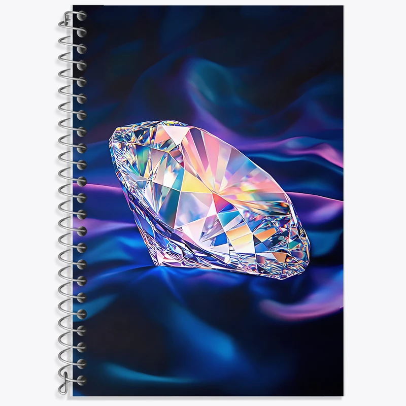 دفتر زبان 50 برگ خندالو مدل دو خط طرح الماس کد F12740