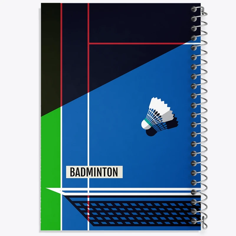 دفتر طراحی 50 برگ خندالو طرح بدمینتون کد N1080