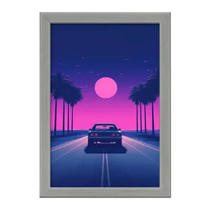 تابلو خندالو طرح ماشین کلاسیک کد F2814