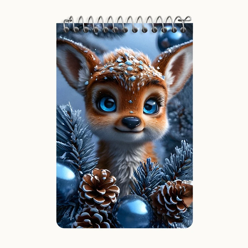 دفتر یادداشت 50 برگ خندالو طرح آهوی کیوت کد F8954