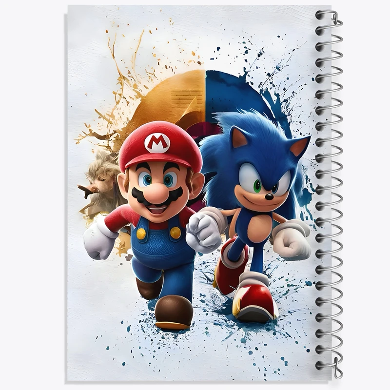 دفتر ژورنال نویسی 50 برگ خندالو مدل نقطه ای طرح سوپر ماریو (Super Mario) کد F8559