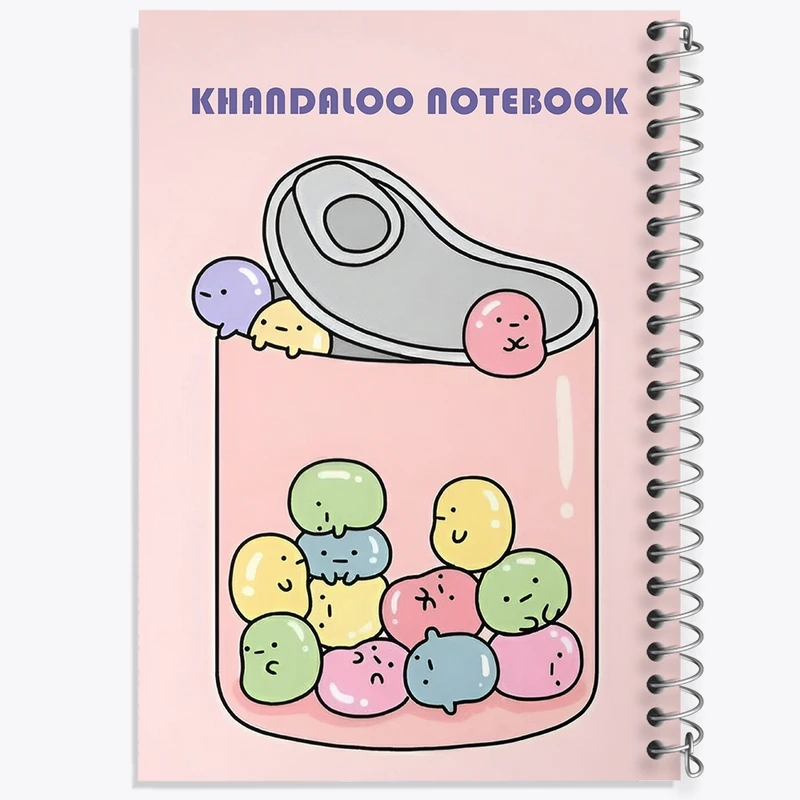 دفتر ژورنال نویسی 50 برگ خندالو مدل نقطه ای طرح کنسرو کیوت کد N6186