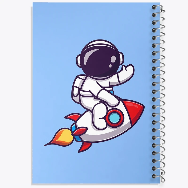 دفتر طراحی 50 برگ خندالو طرح فضانورد کد 25060