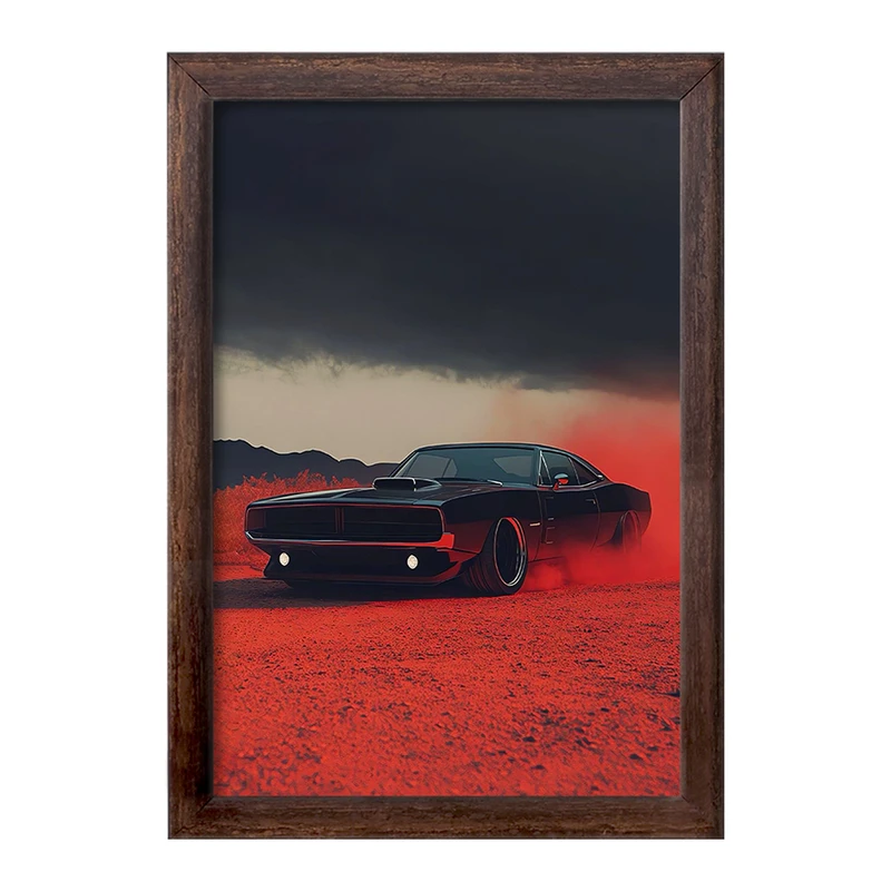 تابلو خندالو طرح داج (Dodge Challenger) کد F13636