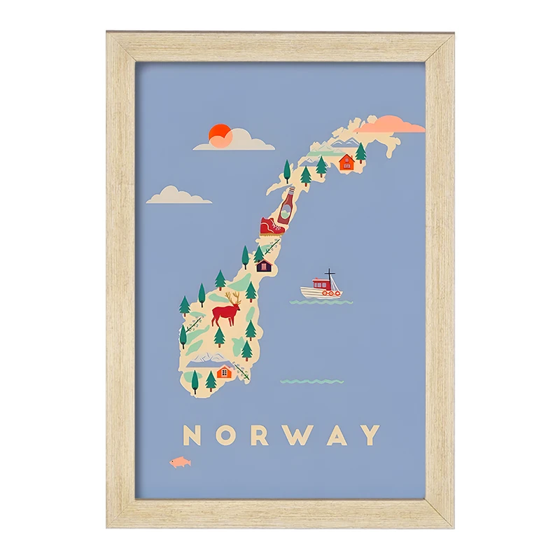 تابلو خندالو طرح نروژ (Norway) کد F14363