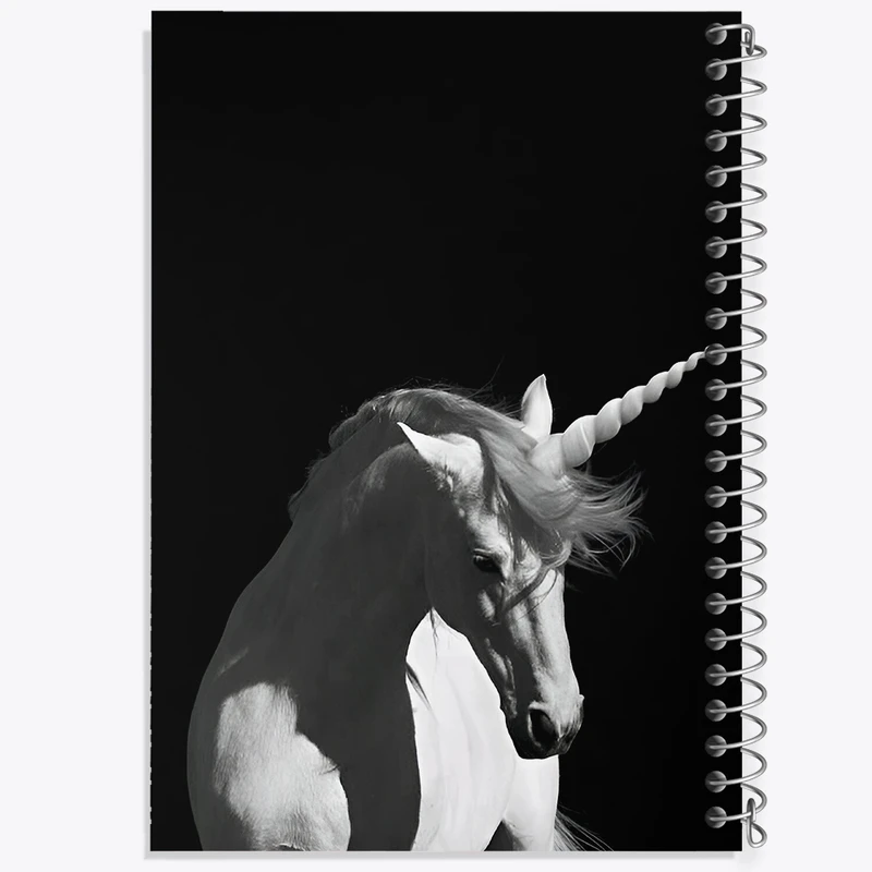 دفتر شطرنجی 50 برگ خندالو طرح اسب تک شاخ کد F3864