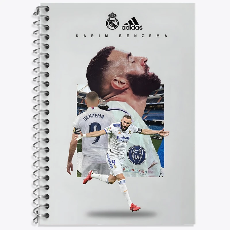 دفتر لغت 50 برگ خندالو طرح کریم بنزما (Karim Benzema) کد F13480