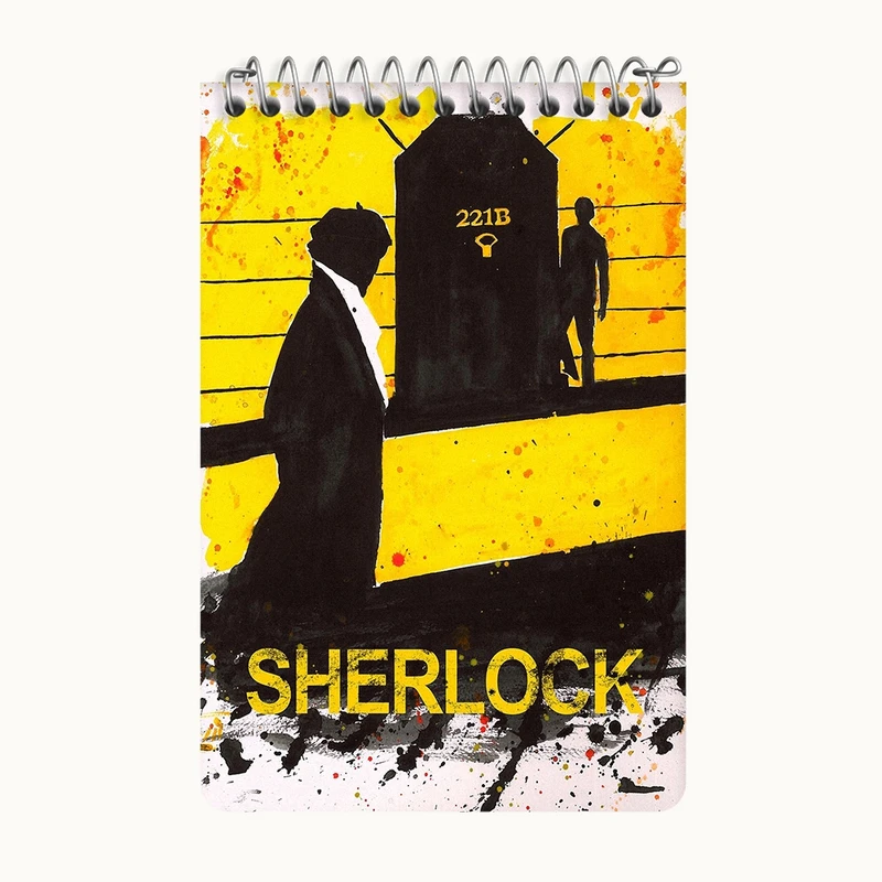 دفتر یادداشت 50 برگ خندالو طرح شرلوک هولمز (Sherlock Holmes) کد F11363