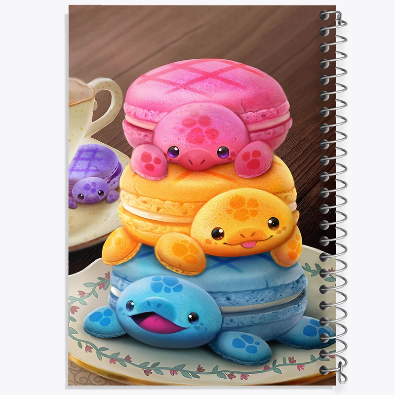 دفتر مشق 50 برگ خندالو طرح لاکپشت های ماکارون کد N6602