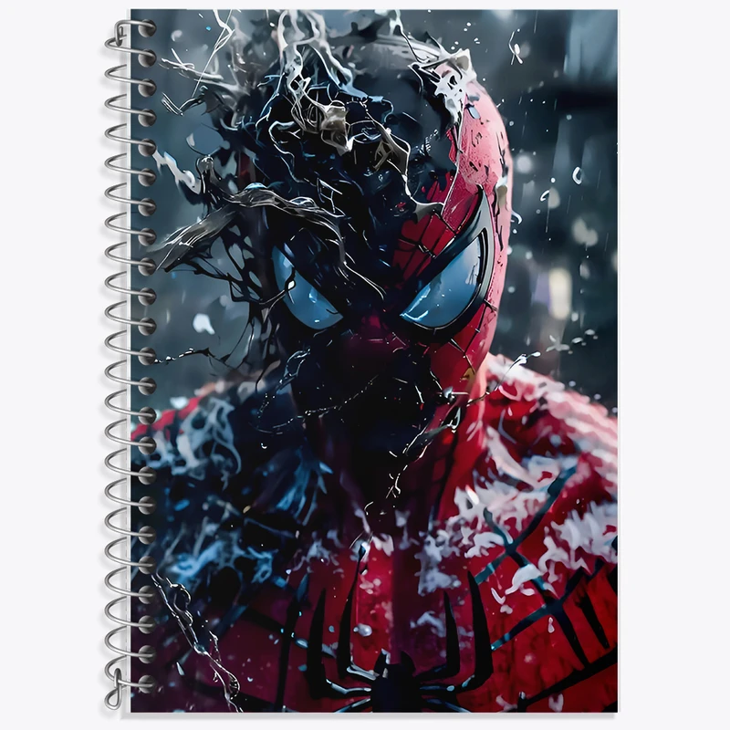 دفتر زبان 50 برگ خندالو مدل دو خط طرح مرد عنکبوتی کد F9366