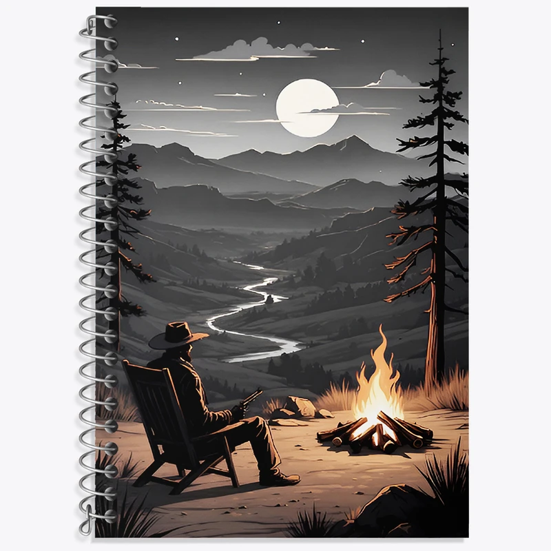 دفتر نت موسیقی 50 برگ خندالو طرح کابوی و آتش کد F4538