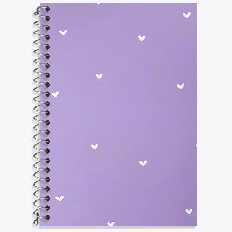 دفتر زبان 50 برگ خندالو طرح پترن قلب کد F3718