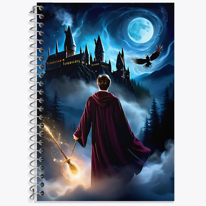 دفتر زبان دوخط 50 برگ خندالو طرح هری پاتر (Harry Potter) کد F9997