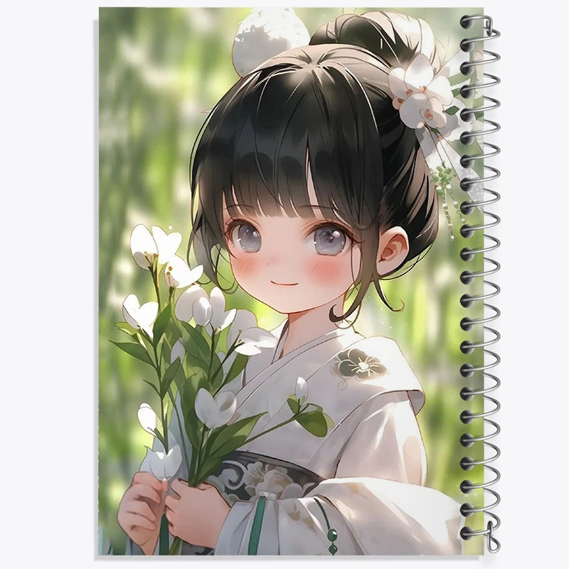 دفتر شطرنجی 50 برگ خندالو طرح دخترانه کد F2969