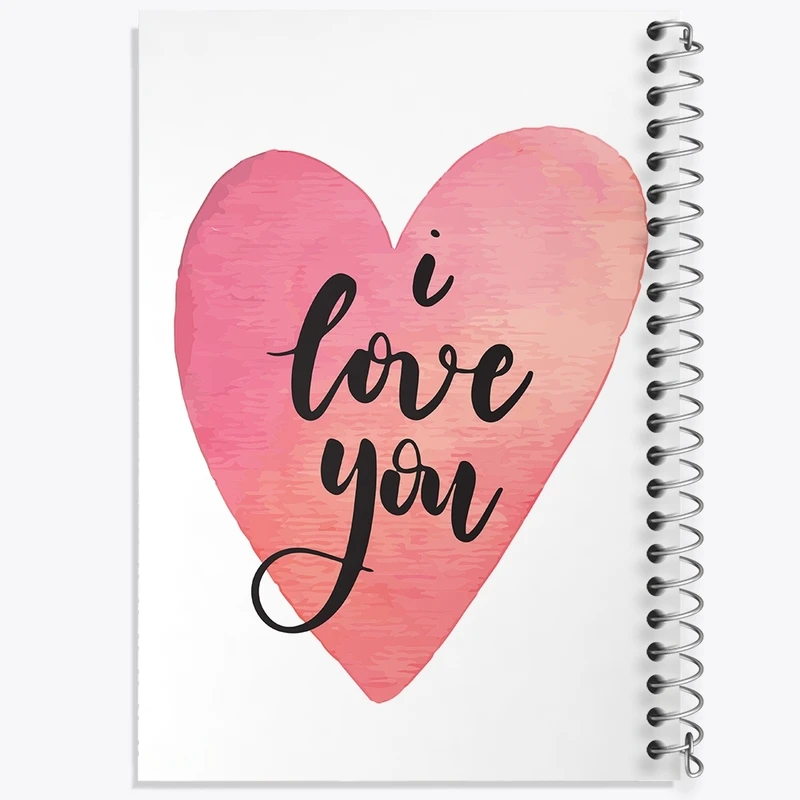 دفتر طراحی 50 برگ خندالو طرح I Love You کد F2011