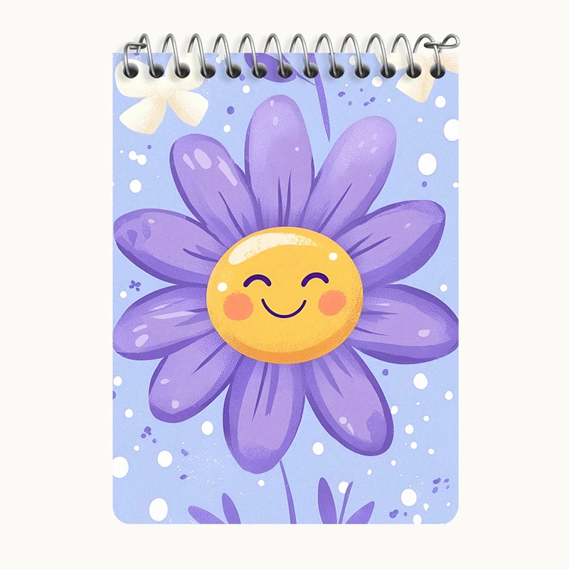 دفتر یادداشت 50 برگ خندالو طرح گل خندون کد N9140