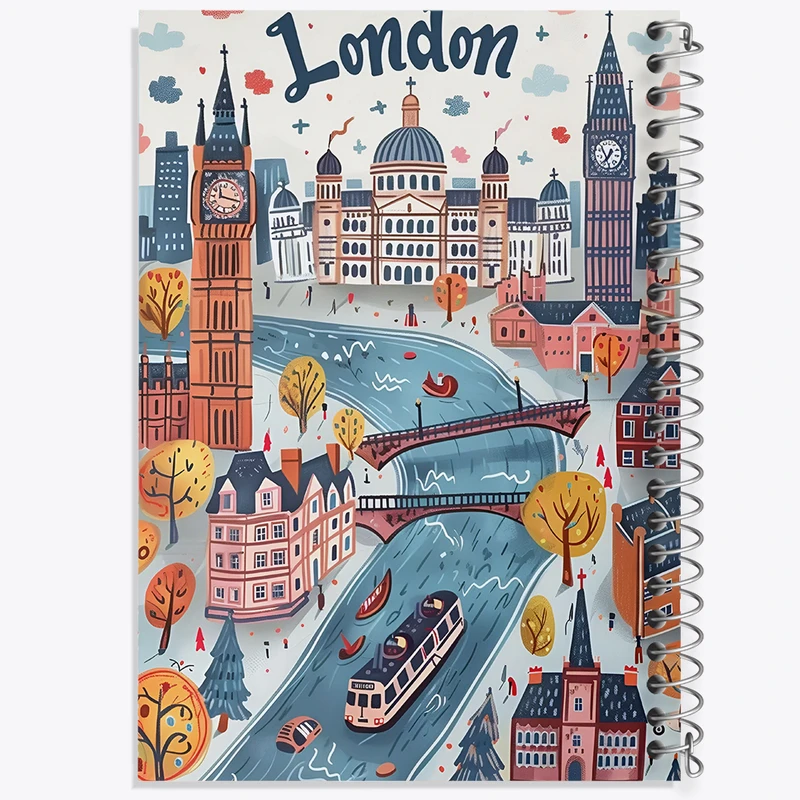 دفتر نقاشی 50 برگ خندالو طرح لندن کد F9634