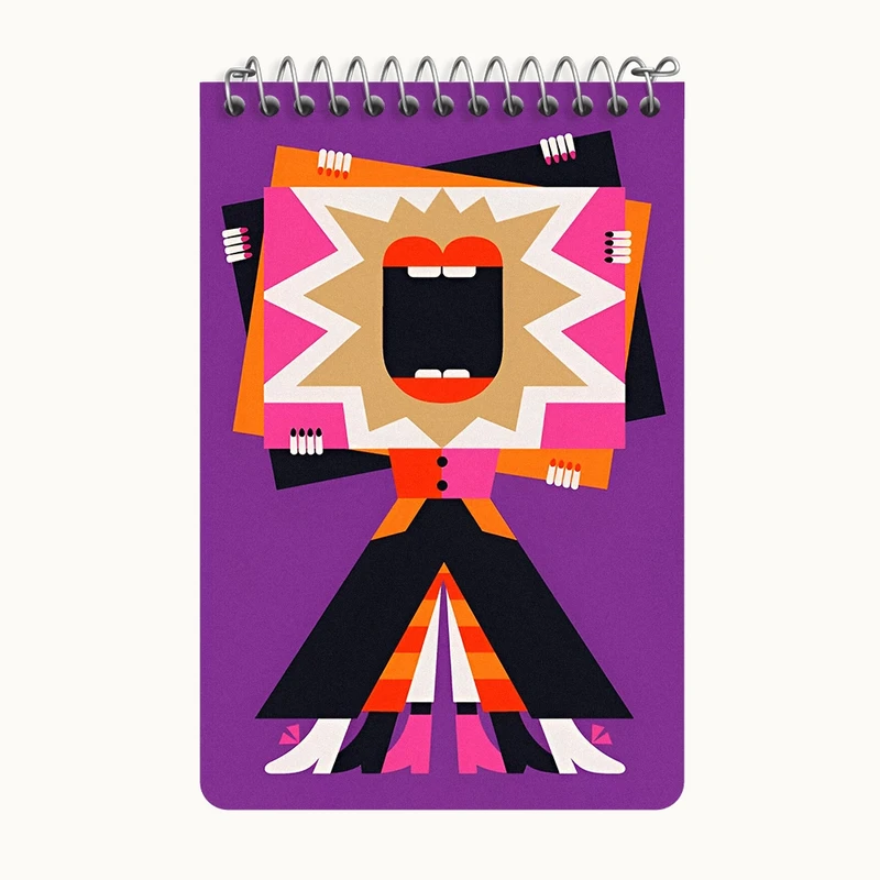 دفتر یادداشت 50 برگ خندالو طرح فریاد کد F9749