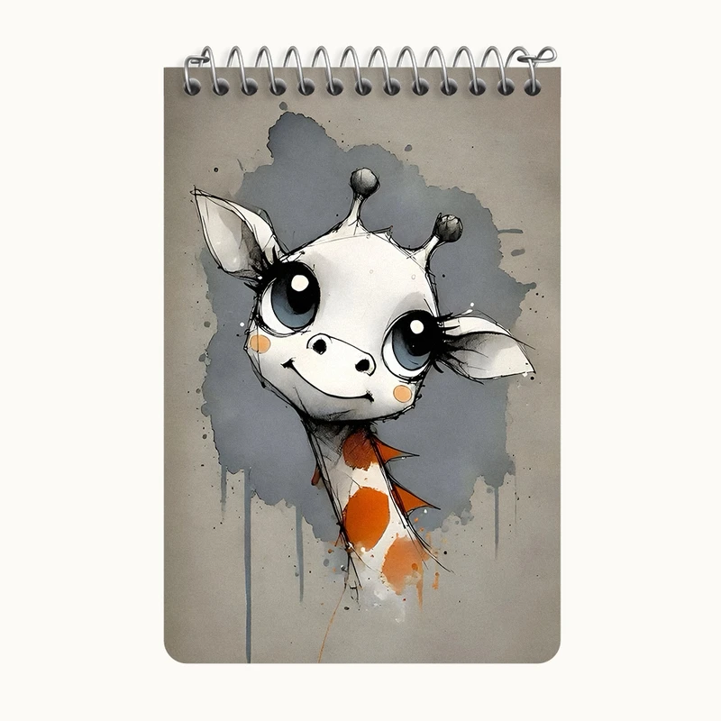 دفتر یادداشت 50 برگ خندالو طرح زرافه بامزه کد F7920