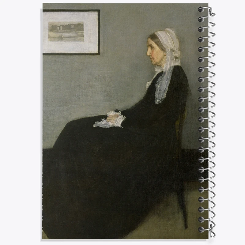 دفتر طراحی 50 برگ خندالو طرح نقاشی مادام ویسلر در پاریس  کد 23349